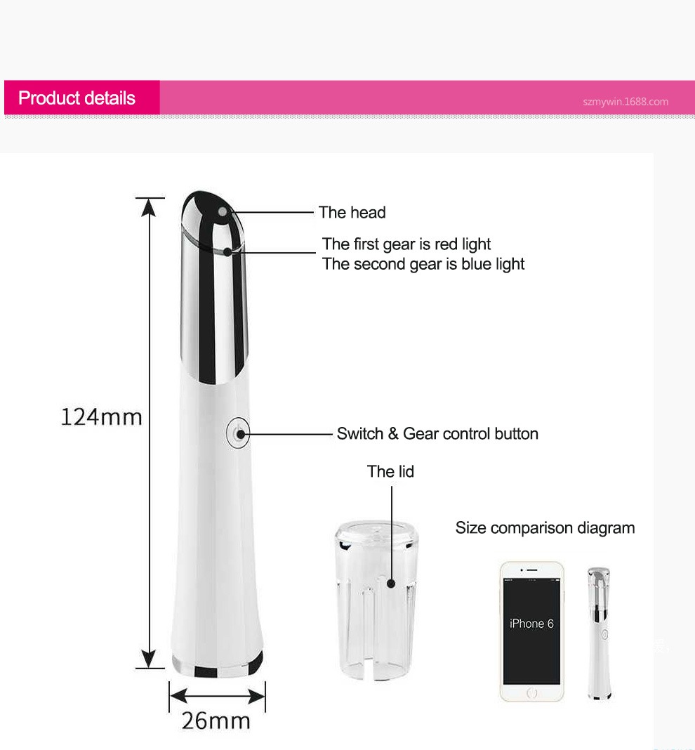 Gözəllik Göz Masajı USB Doldurula bilən Üz Masajı Dəriyə Qulluq Cihazı Təfərrüatları